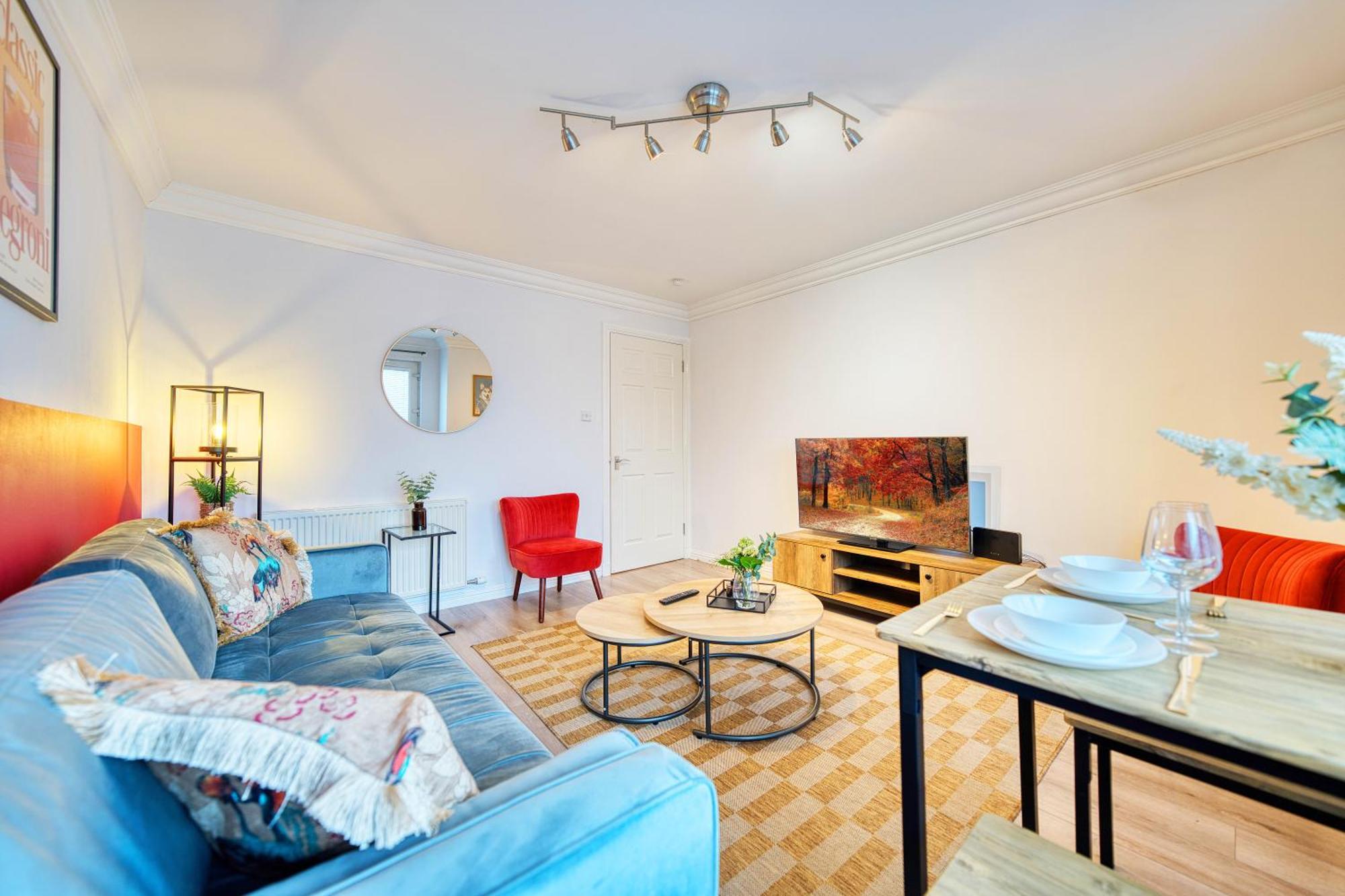 Modern 2 Bed Flat With Free Parking Apartment กลาสโกว์ ภายนอก รูปภาพ