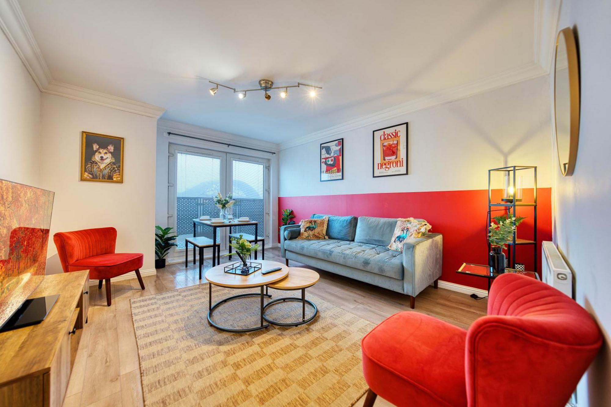 Modern 2 Bed Flat With Free Parking Apartment กลาสโกว์ ภายนอก รูปภาพ