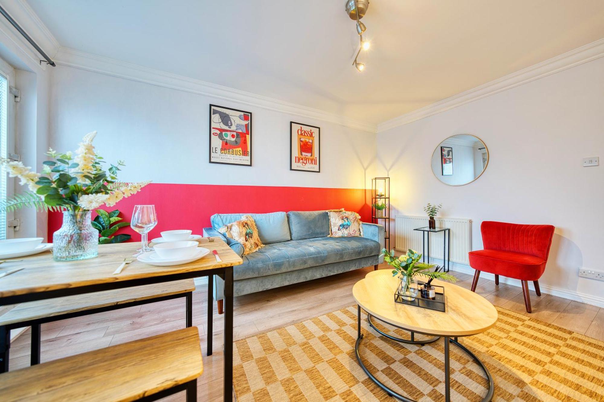 Modern 2 Bed Flat With Free Parking Apartment กลาสโกว์ ภายนอก รูปภาพ