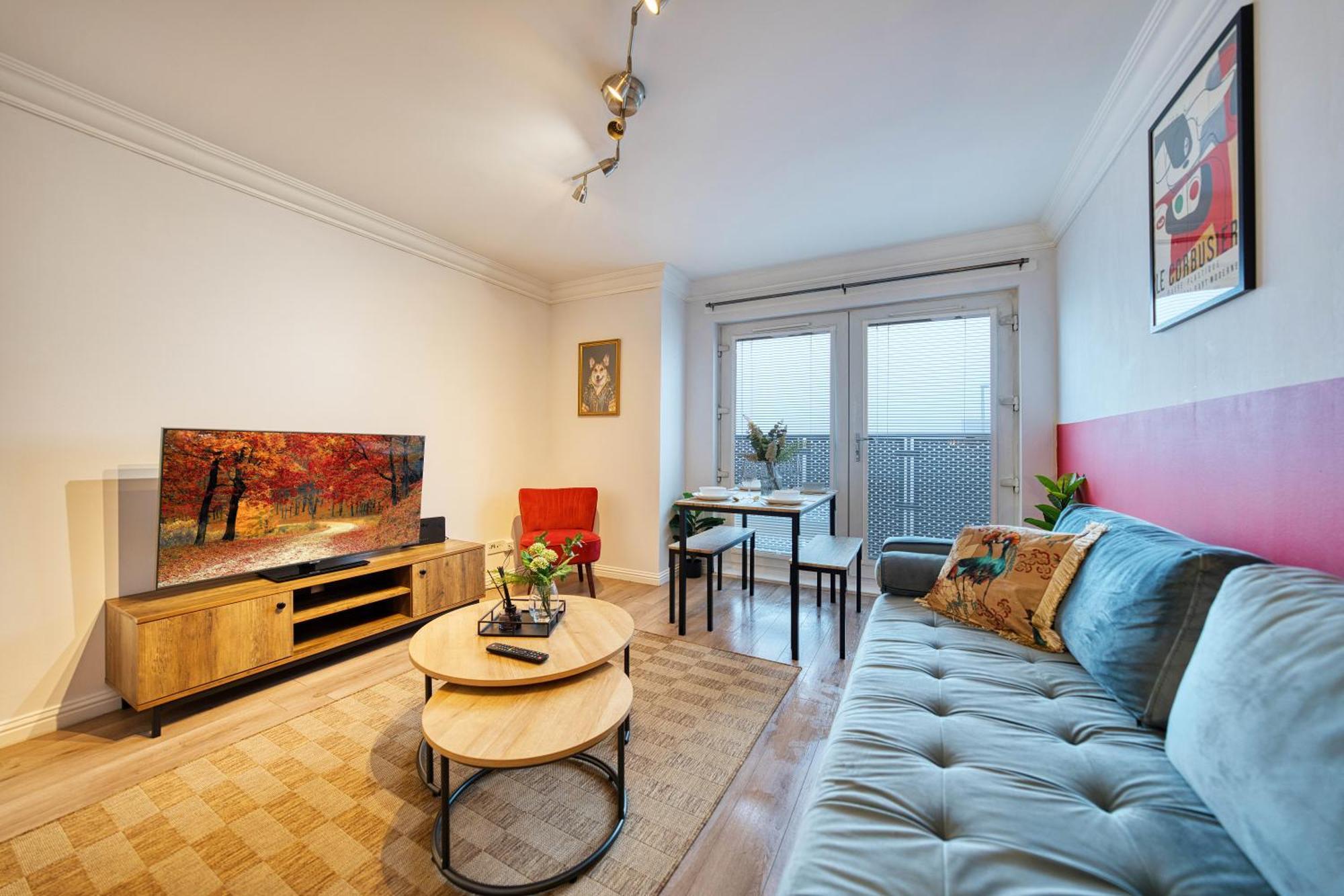 Modern 2 Bed Flat With Free Parking Apartment กลาสโกว์ ภายนอก รูปภาพ